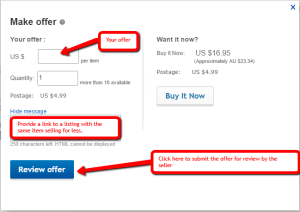 submitting your offer