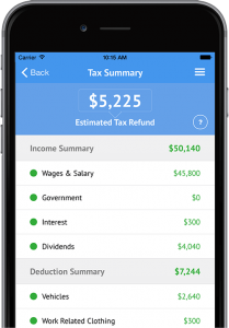 Pocketbook tax return app